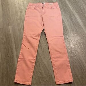 Jessica Simpson pink, rolled crop skinny jeans